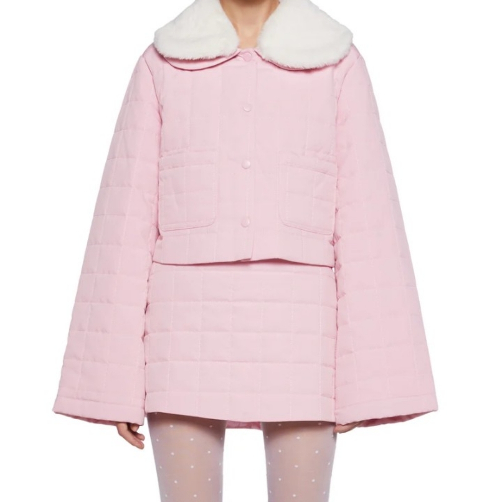 Sugar Thrillz  Dolls Kill Pink Quilted Jacket. NWT. - Picture 4 of 4